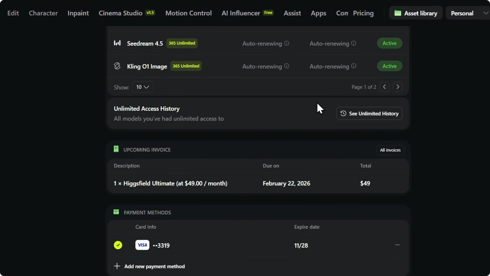 Step-by-Step Guide to Downloading Higgsfield AI Invoices screenshot 3