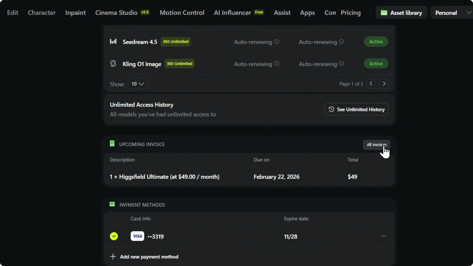 Step-by-Step Guide to Downloading Higgsfield AI Invoices screenshot 4