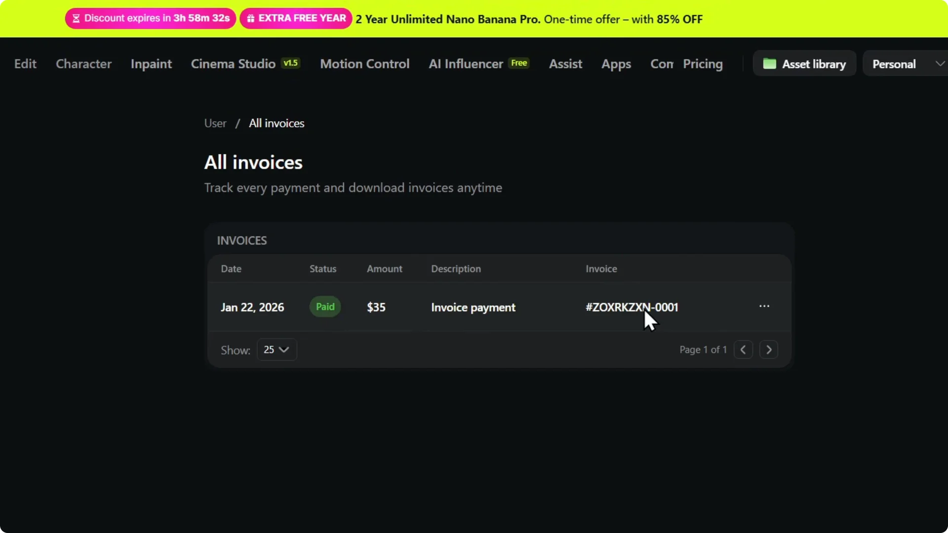Step-by-Step Guide to Downloading Higgsfield AI Invoices screenshot 6