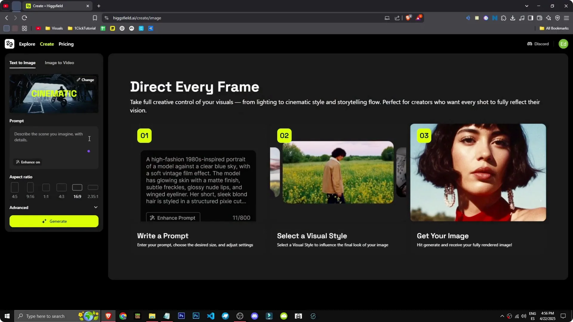 Unlock Creative Potential: Generating Images with Higgsfield AI screenshot 2