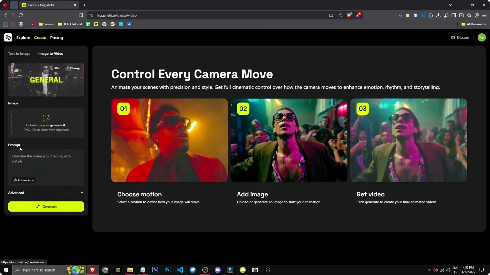 Unlocking Higgsfield AI: A Guide to Images and Videos screenshot 2
