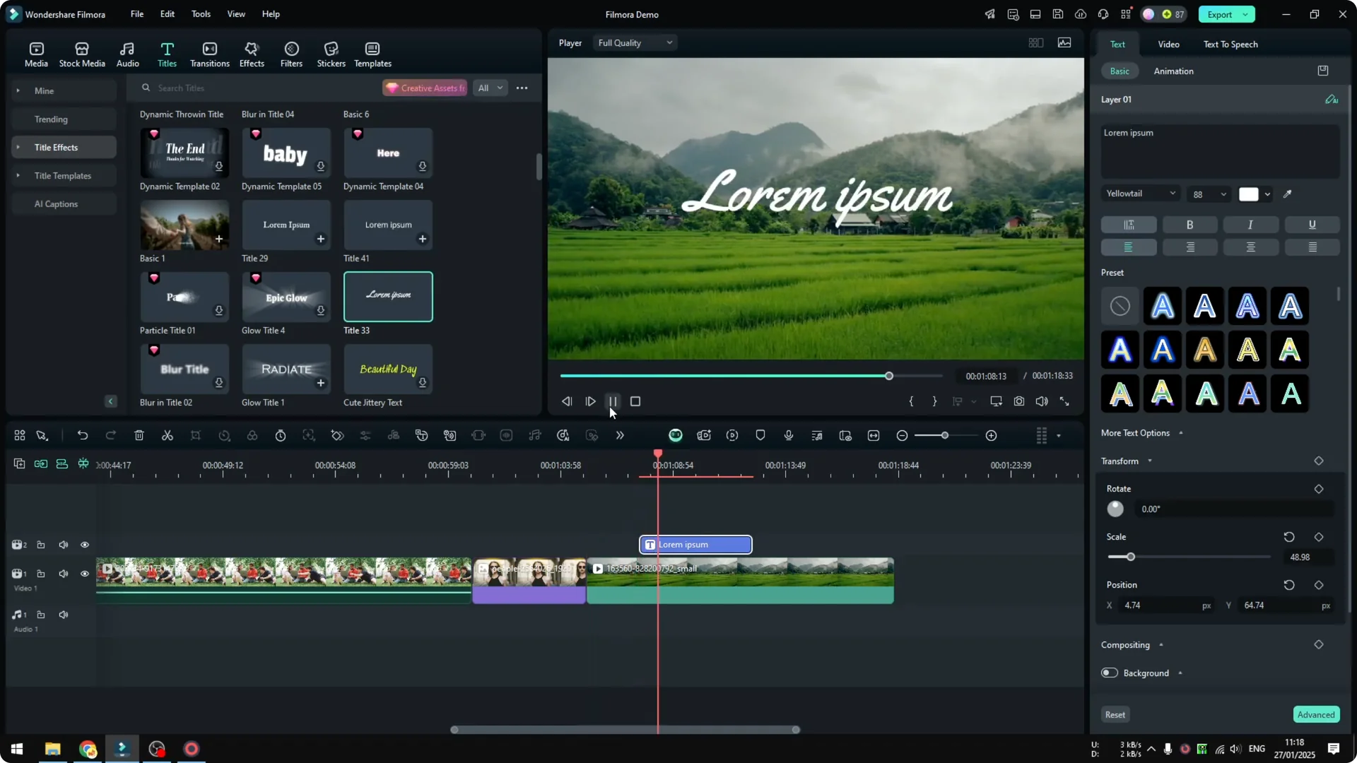 How to Add Animations to Text in Filmora screenshot 2