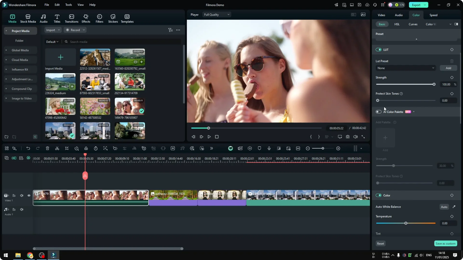 How to Add LUT to Filmora Video to Make it Feel Different screenshot 1