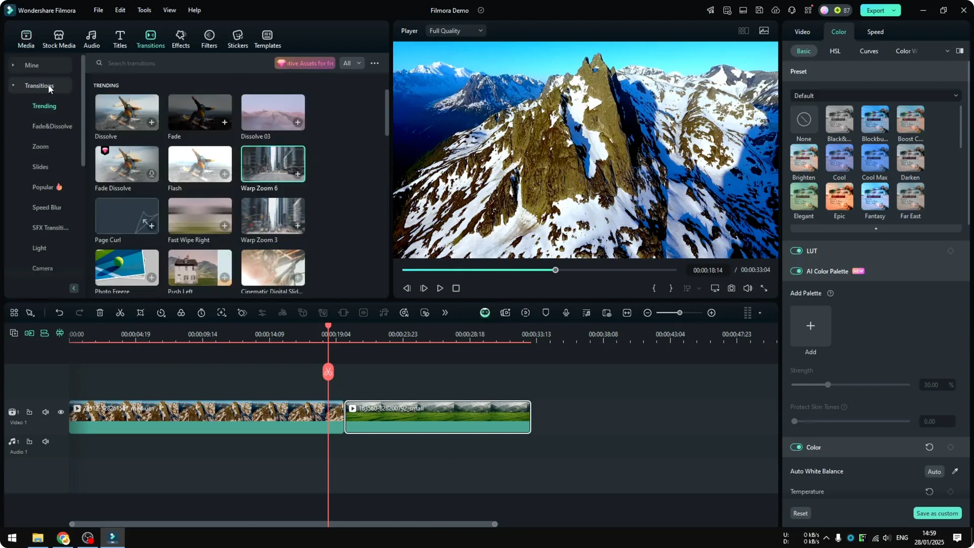 How to Add Smooth Transition Between Scenes in Filmora screenshot 2