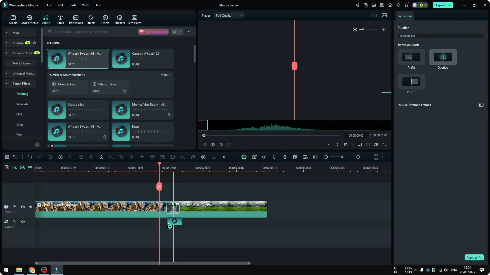 How to Add Smooth Transition Between Scenes in Filmora screenshot 8