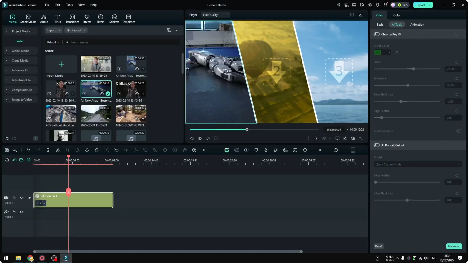 How to Add Split Screen to Filmora Video screenshot 4