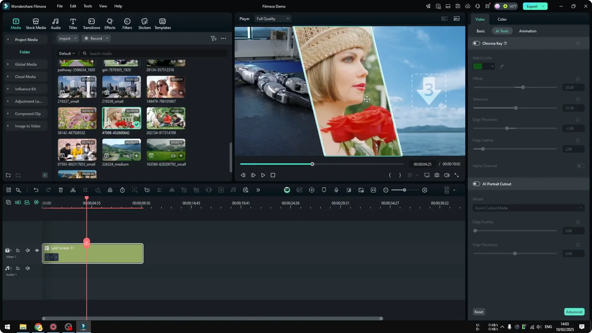 How to Add Split Screen to Filmora Video screenshot 6