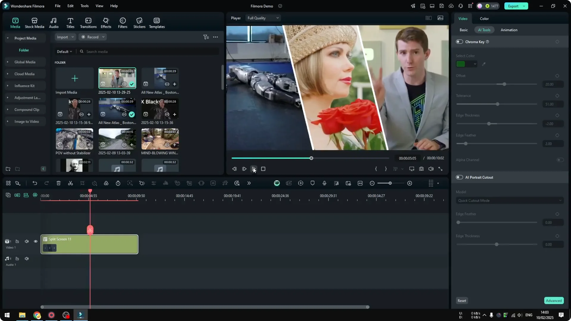 How to Add Split Screen to Filmora Video screenshot 8