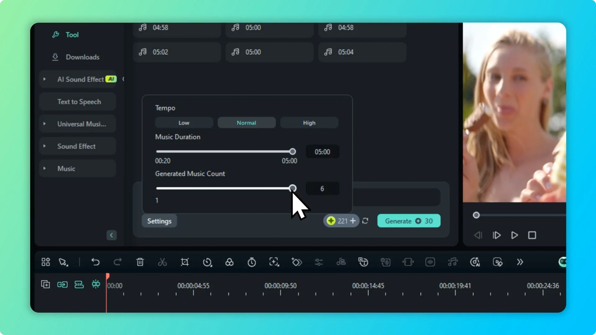 How To Create Background Music Using Filmora AI screenshot 2