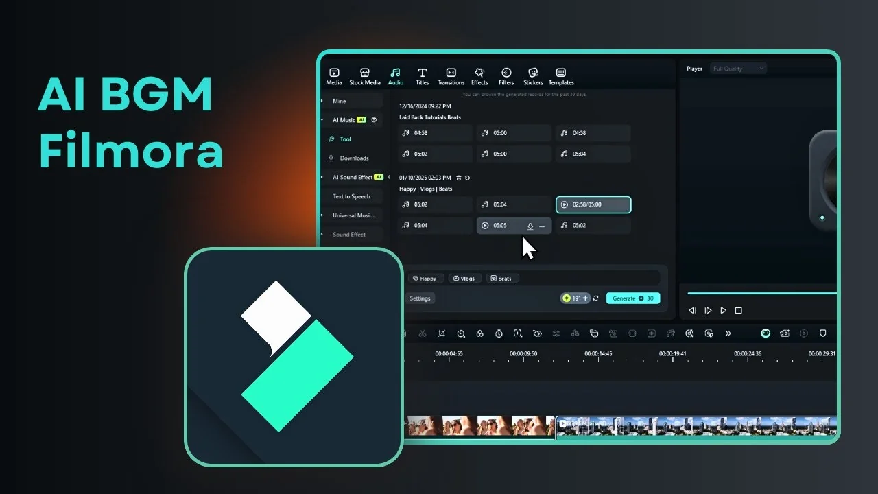 How To Create Background Music Using Filmora AI - Featured Image