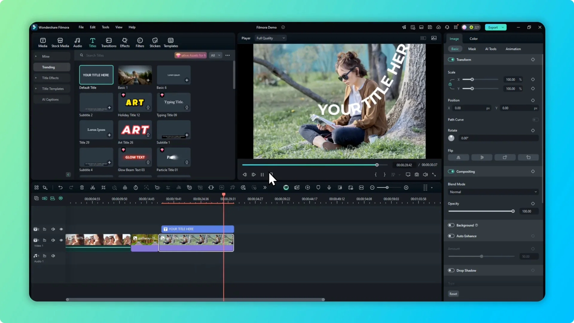 How To Create Text That Follows A Path In Filmora Bezier Path screenshot 1