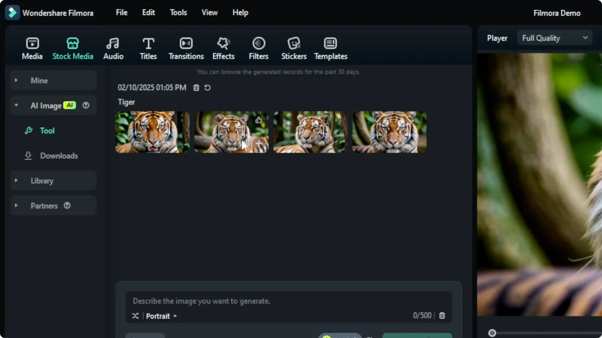 How to Generate AI Images in Filmora screenshot 2