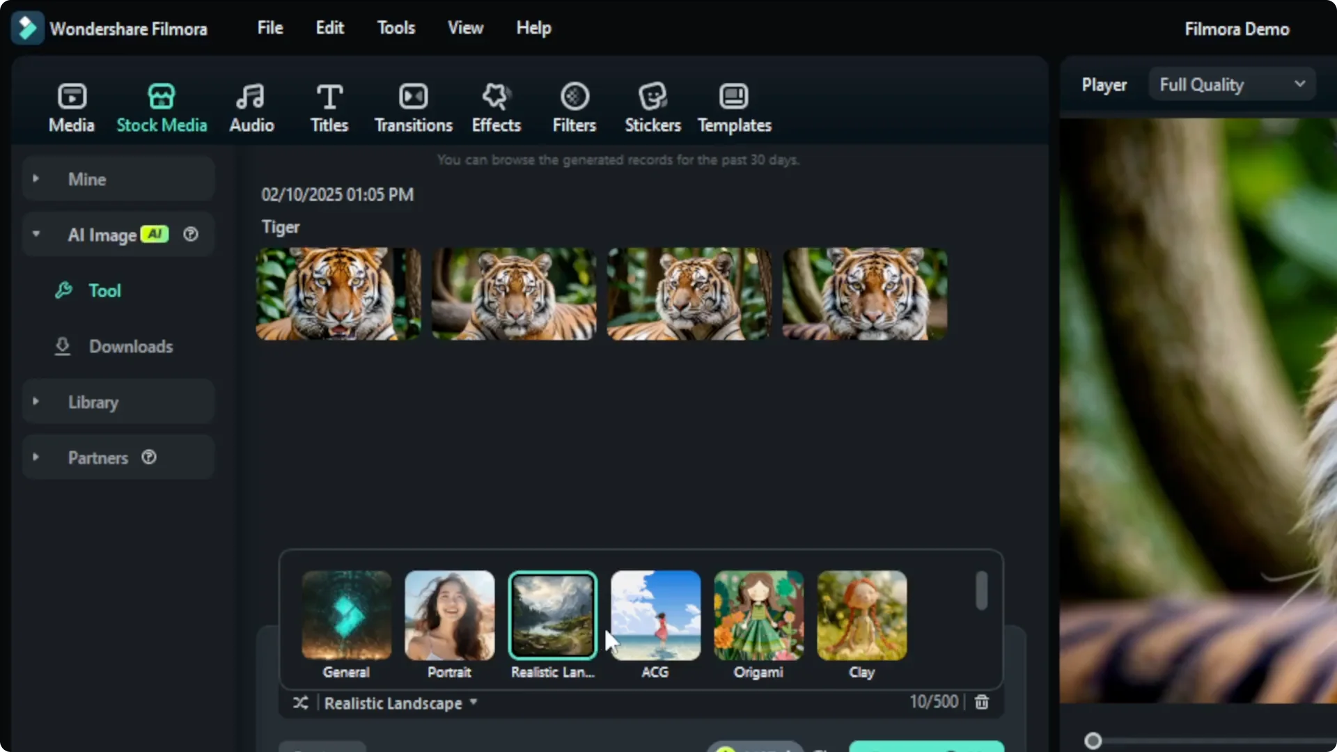 How to Generate AI Images in Filmora screenshot 4