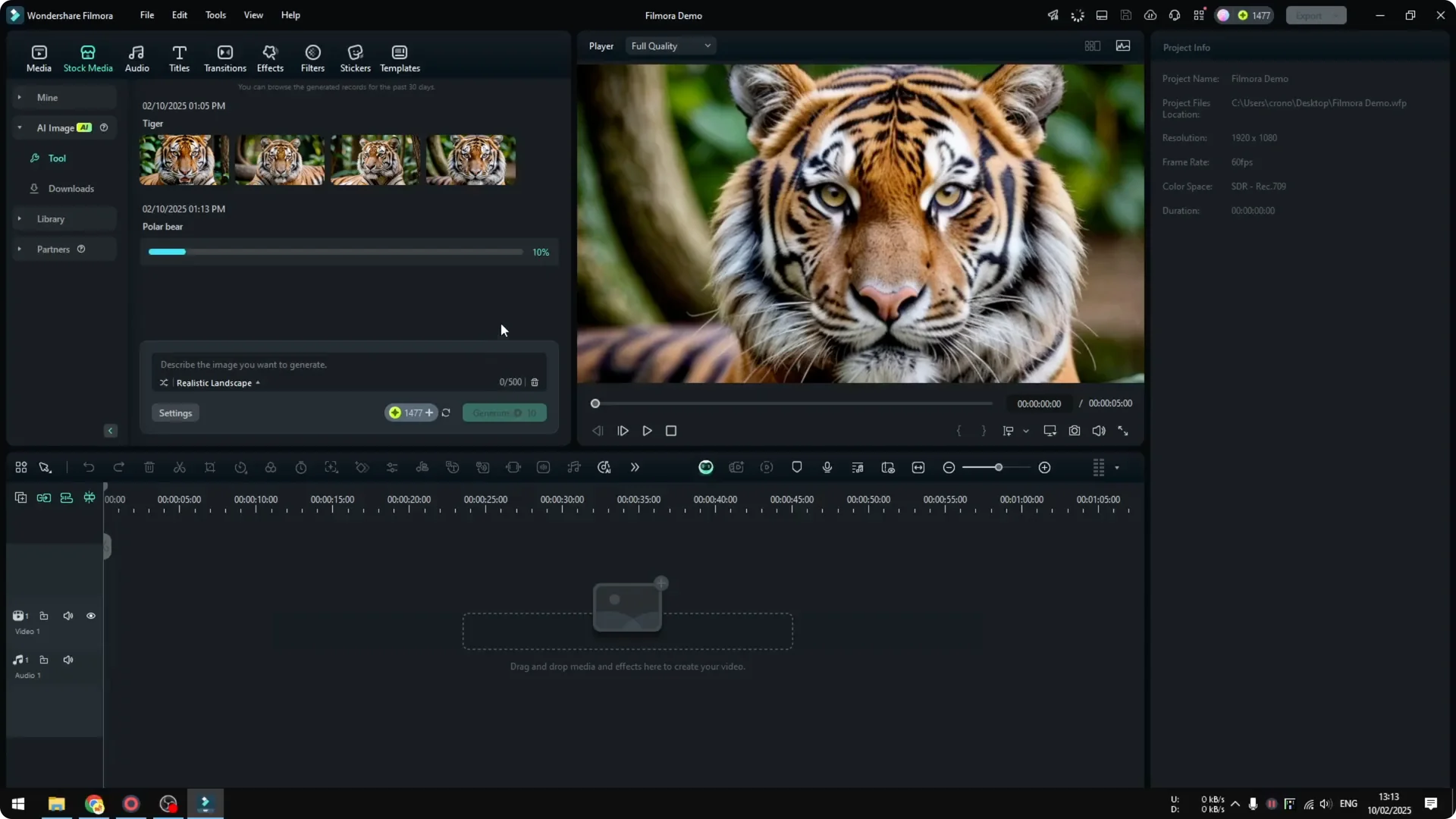 How to Generate AI Images in Filmora screenshot 6