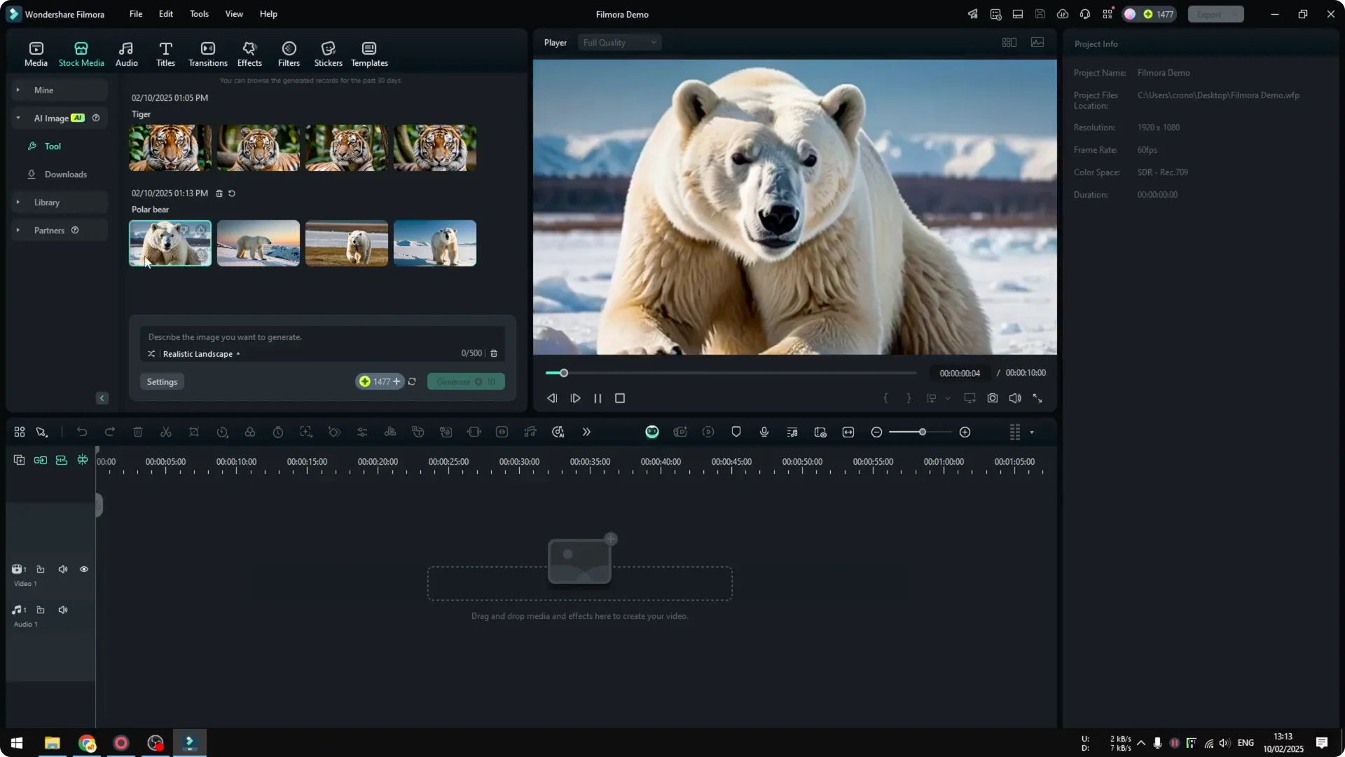 How to Generate AI Images in Filmora screenshot 8