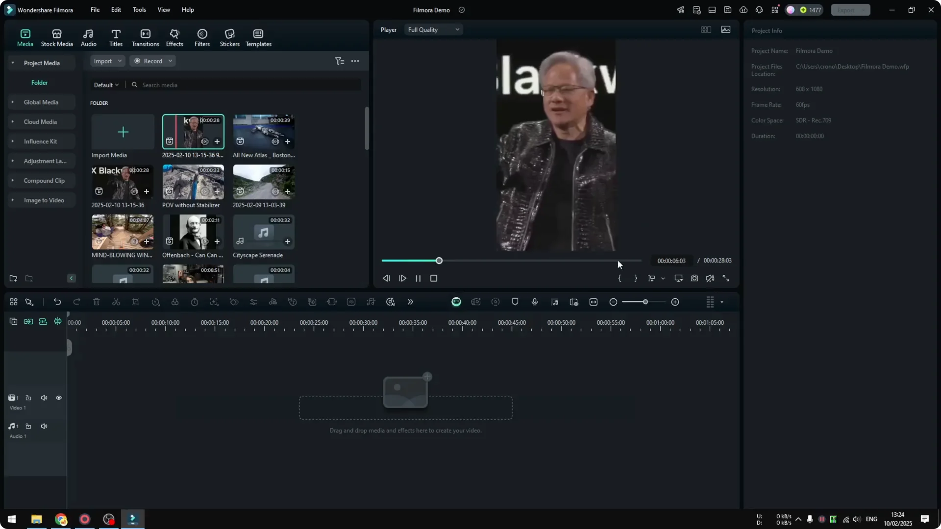 How to Turn Horizontal Video to Vertical in Filmora Using AI screenshot 1