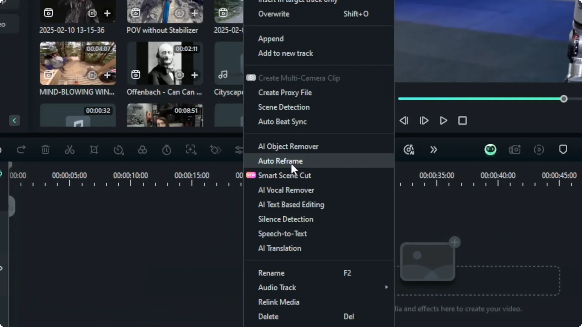 How to Turn Horizontal Video to Vertical in Filmora Using AI screenshot 2