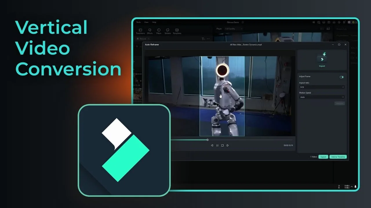 How to Turn Horizontal Video to Vertical in Filmora Using AI - Featured Image