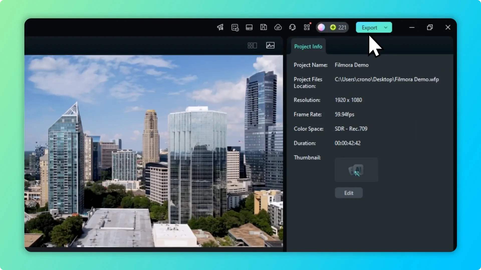 How To Use AI Video Thumbnail In Filmora screenshot 1