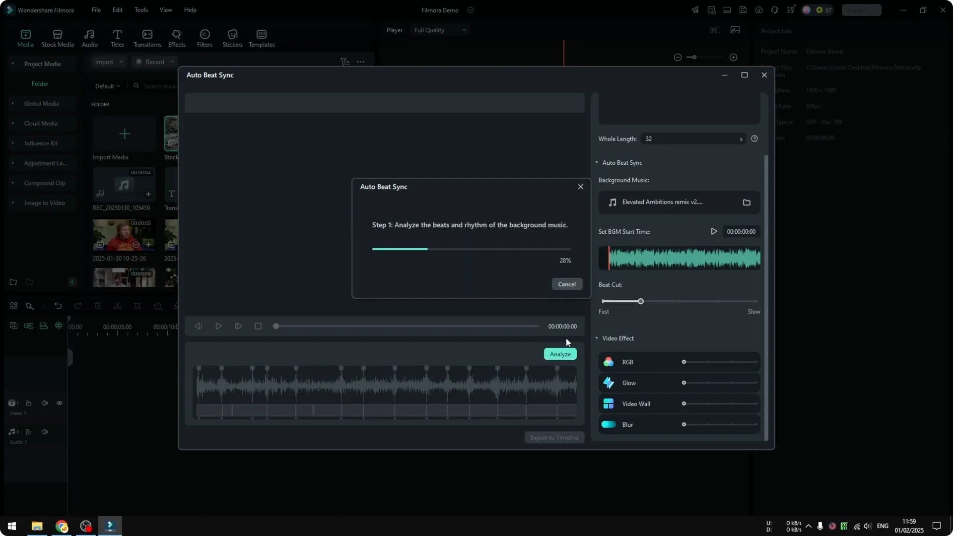How to Use Auto Beat Sync in Filmora AI screenshot 4