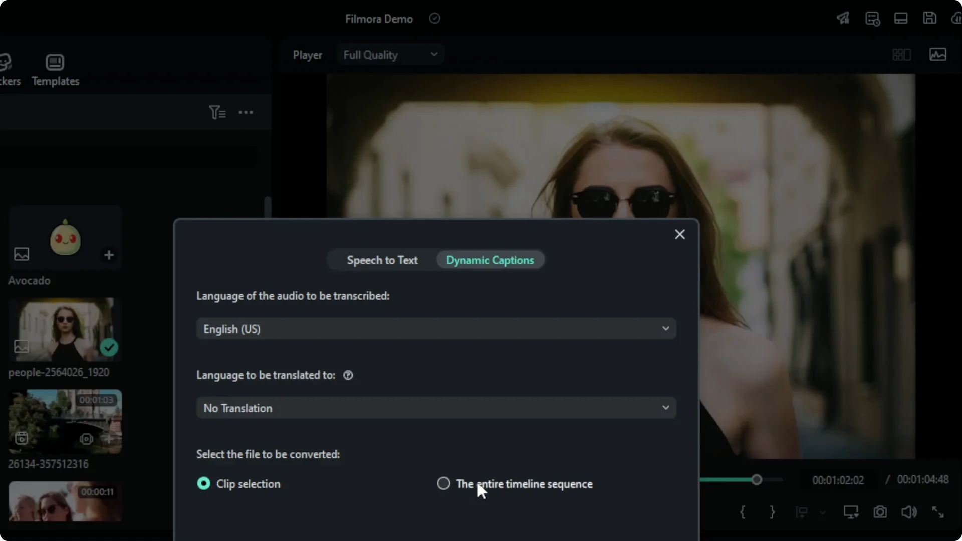 How to Use Speech to Text in Filmora screenshot 4